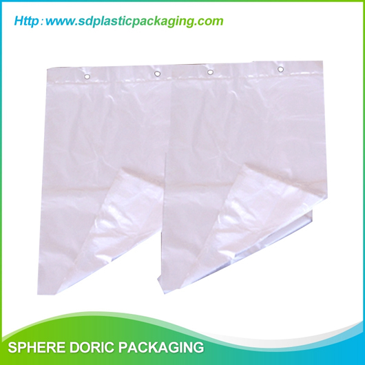 HDPE flat bags with blocked