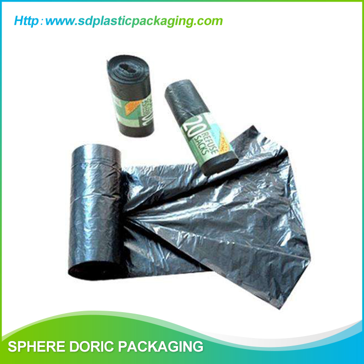 HDPE or LDPE C-F garbage bags on roll