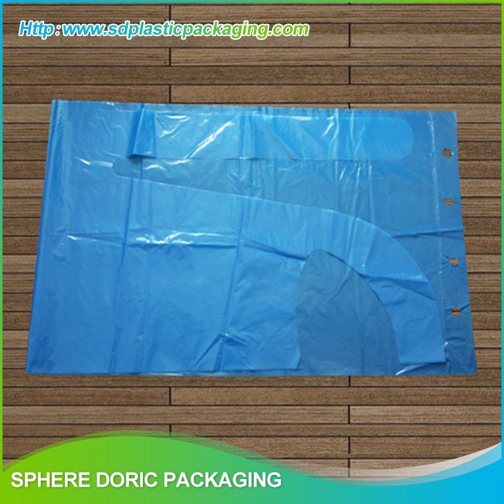 HDPE or LDPE Blue Apron with blocked