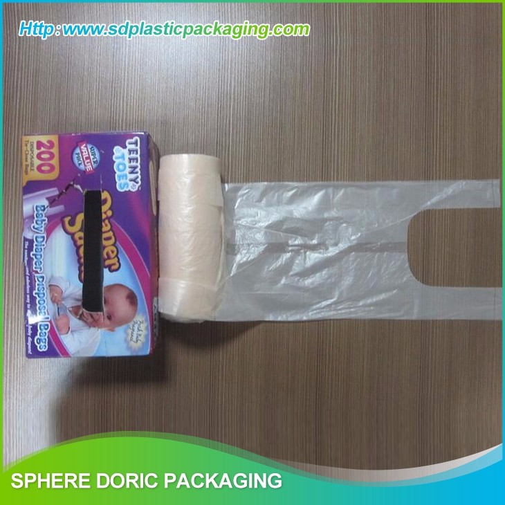 HDPE Nappy bags on roll