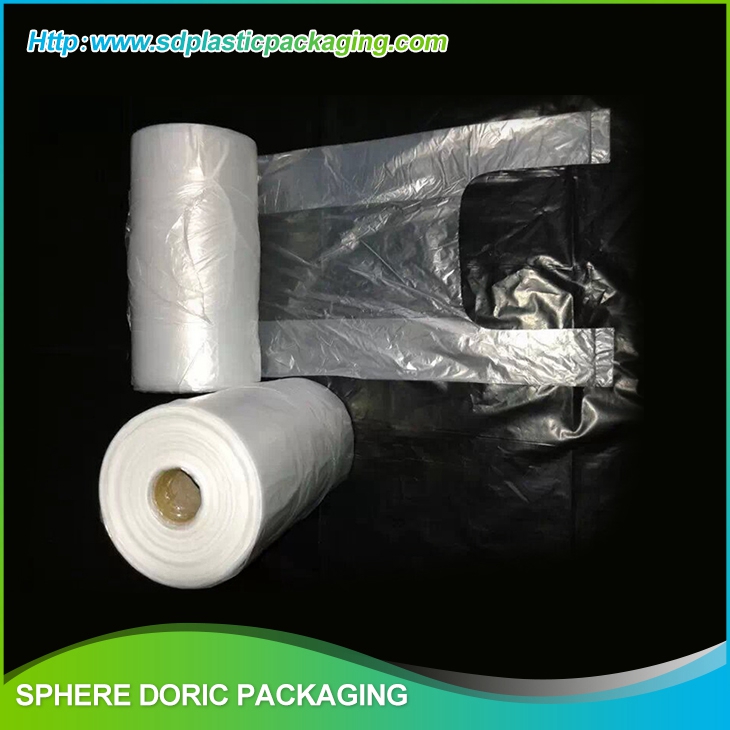 HDPE t-thirt bags on roll