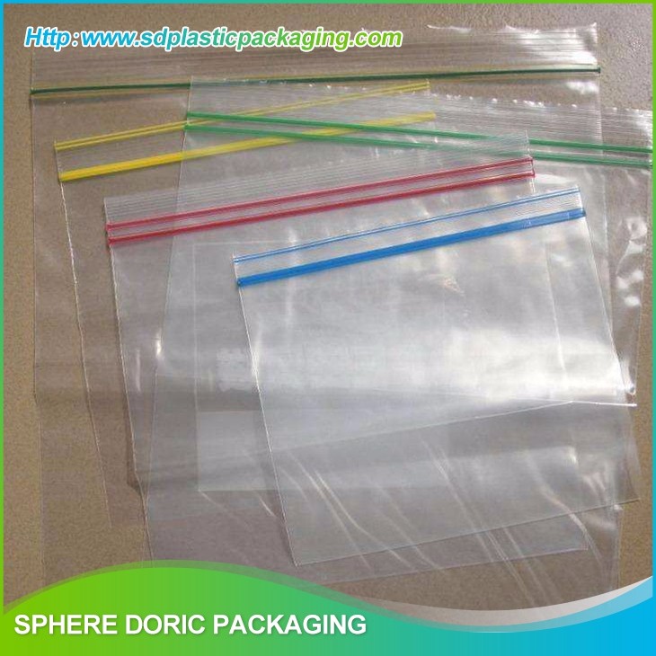 LDPE zip lock bags with color zip lock